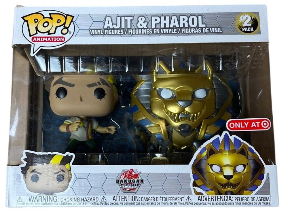 Funko Pop! Animation Ajit & Pharol 2 Pack Exclusive Bakugan Armored Alliance New